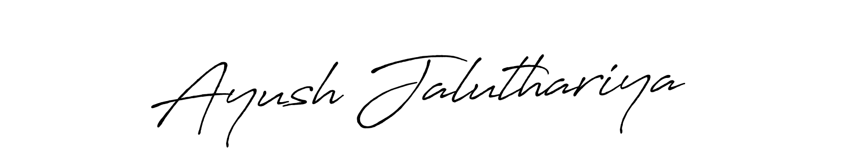 The best way (Antro_Vectra_Bolder) to make a short signature is to pick only two or three words in your name. The name Ayush Jaluthariya include a total of six letters. For converting this name. Ayush Jaluthariya signature style 7 images and pictures png