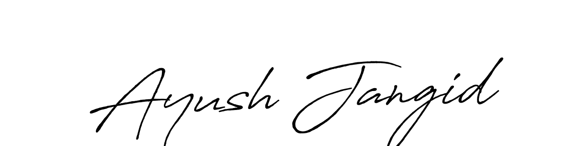 Use a signature maker to create a handwritten signature online. With this signature software, you can design (Antro_Vectra_Bolder) your own signature for name Ayush Jangid. Ayush Jangid signature style 7 images and pictures png