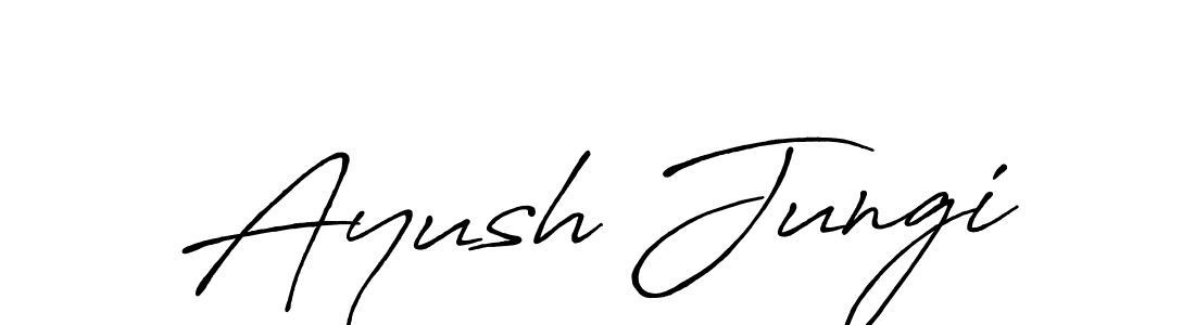 You should practise on your own different ways (Antro_Vectra_Bolder) to write your name (Ayush Jungi) in signature. don't let someone else do it for you. Ayush Jungi signature style 7 images and pictures png