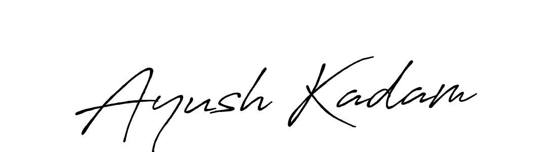 Design your own signature with our free online signature maker. With this signature software, you can create a handwritten (Antro_Vectra_Bolder) signature for name Ayush Kadam. Ayush Kadam signature style 7 images and pictures png