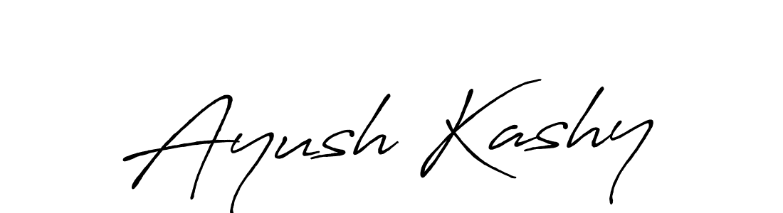Ayush Kashy stylish signature style. Best Handwritten Sign (Antro_Vectra_Bolder) for my name. Handwritten Signature Collection Ideas for my name Ayush Kashy. Ayush Kashy signature style 7 images and pictures png