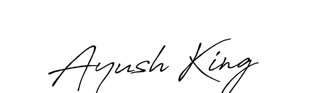 if you are searching for the best signature style for your name Ayush King. so please give up your signature search. here we have designed multiple signature styles  using Antro_Vectra_Bolder. Ayush King signature style 7 images and pictures png