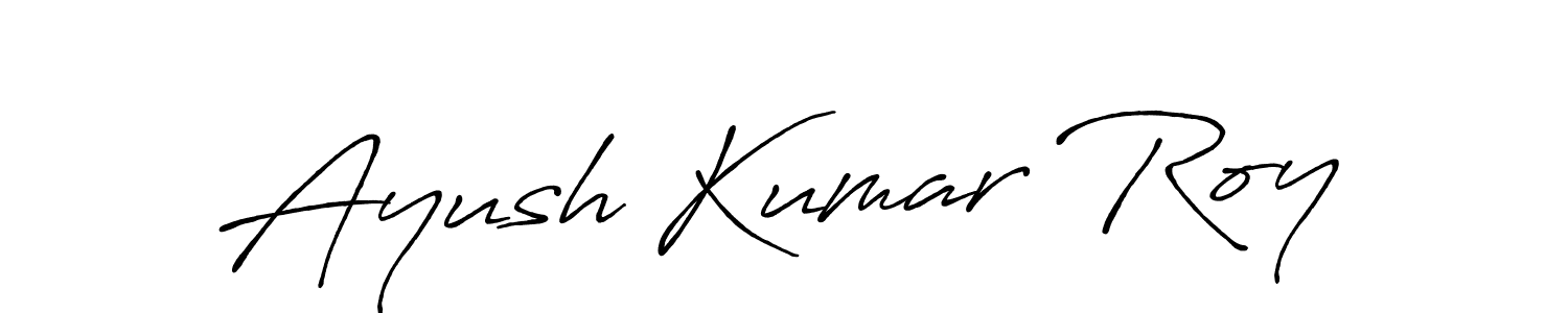 Use a signature maker to create a handwritten signature online. With this signature software, you can design (Antro_Vectra_Bolder) your own signature for name Ayush Kumar Roy. Ayush Kumar Roy signature style 7 images and pictures png