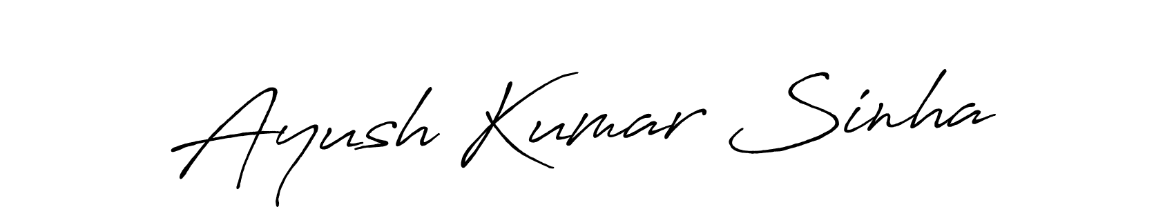 Design your own signature with our free online signature maker. With this signature software, you can create a handwritten (Antro_Vectra_Bolder) signature for name Ayush Kumar Sinha. Ayush Kumar Sinha signature style 7 images and pictures png