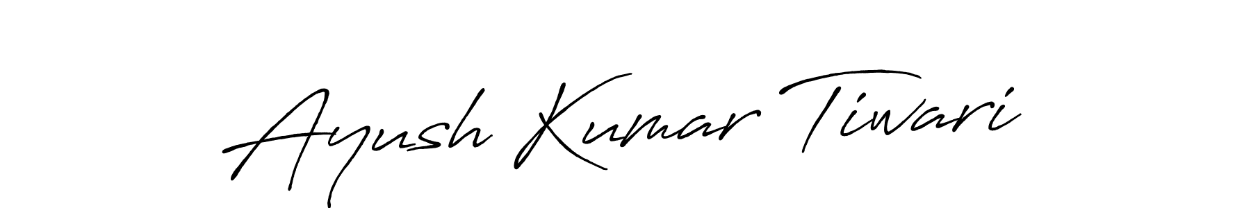 Make a beautiful signature design for name Ayush Kumar Tiwari. With this signature (Antro_Vectra_Bolder) style, you can create a handwritten signature for free. Ayush Kumar Tiwari signature style 7 images and pictures png