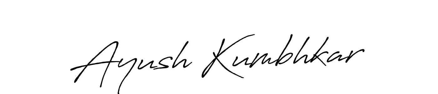 Also we have Ayush Kumbhkar name is the best signature style. Create professional handwritten signature collection using Antro_Vectra_Bolder autograph style. Ayush Kumbhkar signature style 7 images and pictures png