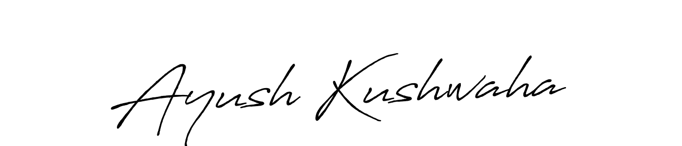 Use a signature maker to create a handwritten signature online. With this signature software, you can design (Antro_Vectra_Bolder) your own signature for name Ayush Kushwaha. Ayush Kushwaha signature style 7 images and pictures png