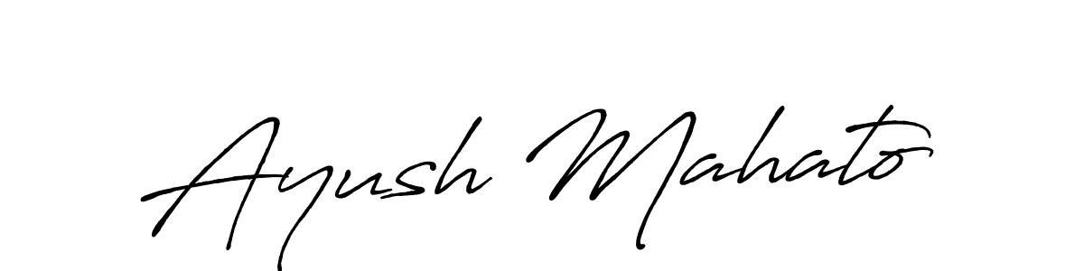 Also we have Ayush Mahato name is the best signature style. Create professional handwritten signature collection using Antro_Vectra_Bolder autograph style. Ayush Mahato signature style 7 images and pictures png