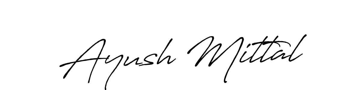 Also we have Ayush Mittal name is the best signature style. Create professional handwritten signature collection using Antro_Vectra_Bolder autograph style. Ayush Mittal signature style 7 images and pictures png