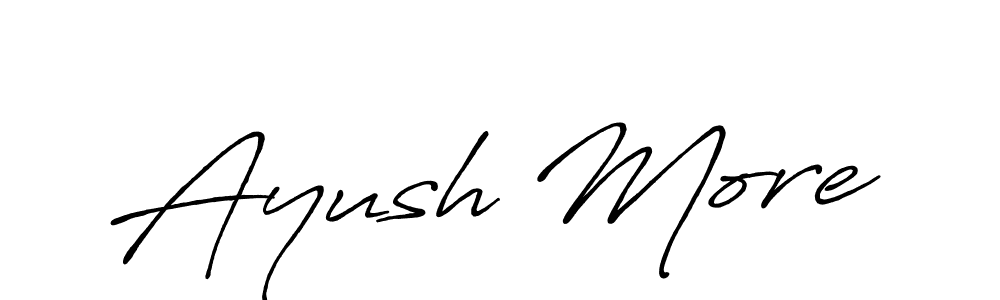 Create a beautiful signature design for name Ayush More. With this signature (Antro_Vectra_Bolder) fonts, you can make a handwritten signature for free. Ayush More signature style 7 images and pictures png
