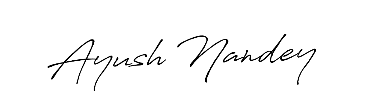 Make a beautiful signature design for name Ayush Nandey. Use this online signature maker to create a handwritten signature for free. Ayush Nandey signature style 7 images and pictures png