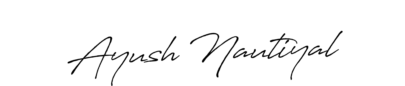 How to make Ayush Nautiyal signature? Antro_Vectra_Bolder is a professional autograph style. Create handwritten signature for Ayush Nautiyal name. Ayush Nautiyal signature style 7 images and pictures png