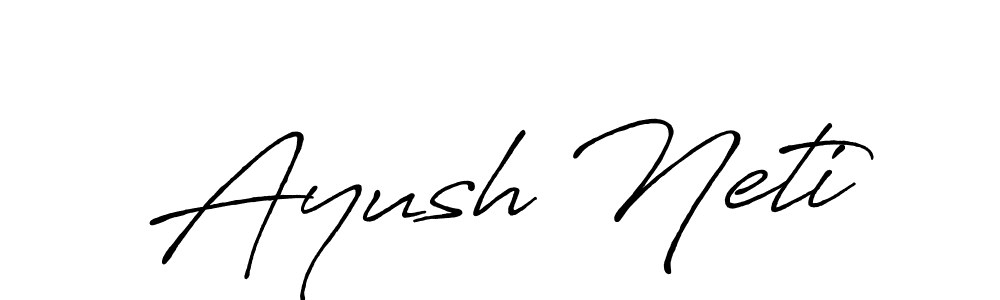 Once you've used our free online signature maker to create your best signature Antro_Vectra_Bolder style, it's time to enjoy all of the benefits that Ayush Neti name signing documents. Ayush Neti signature style 7 images and pictures png