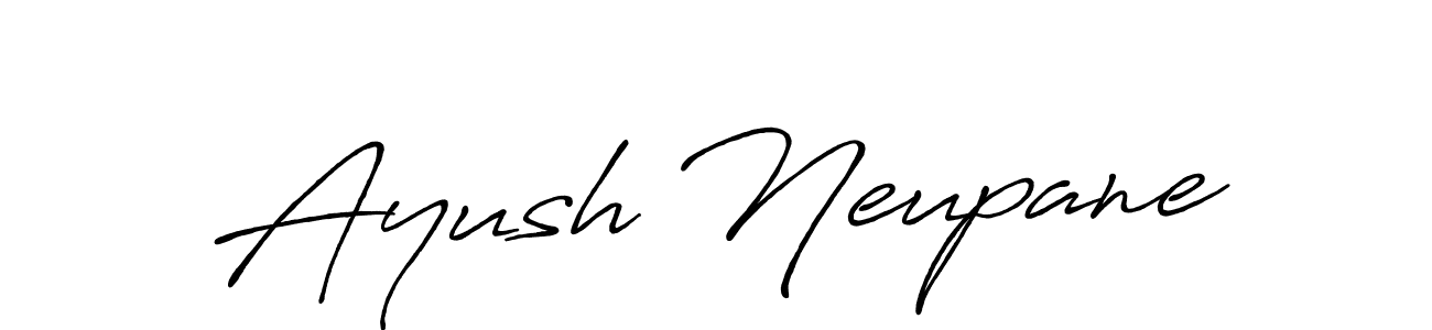 Use a signature maker to create a handwritten signature online. With this signature software, you can design (Antro_Vectra_Bolder) your own signature for name Ayush Neupane. Ayush Neupane signature style 7 images and pictures png