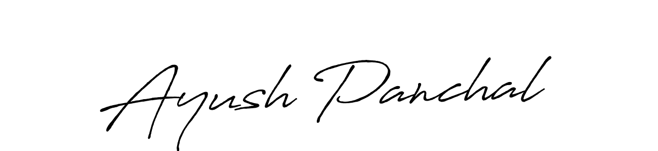 Ayush Panchal stylish signature style. Best Handwritten Sign (Antro_Vectra_Bolder) for my name. Handwritten Signature Collection Ideas for my name Ayush Panchal. Ayush Panchal signature style 7 images and pictures png