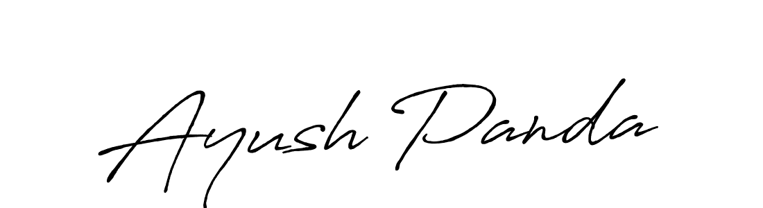How to make Ayush Panda name signature. Use Antro_Vectra_Bolder style for creating short signs online. This is the latest handwritten sign. Ayush Panda signature style 7 images and pictures png