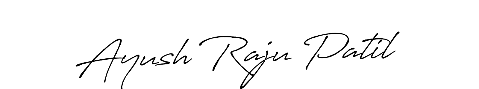 The best way (Antro_Vectra_Bolder) to make a short signature is to pick only two or three words in your name. The name Ayush Raju Patil include a total of six letters. For converting this name. Ayush Raju Patil signature style 7 images and pictures png