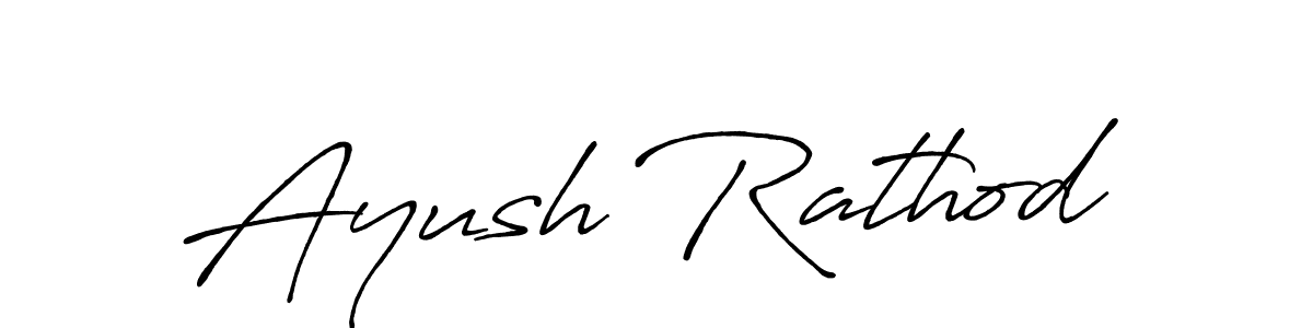 Design your own signature with our free online signature maker. With this signature software, you can create a handwritten (Antro_Vectra_Bolder) signature for name Ayush Rathod. Ayush Rathod signature style 7 images and pictures png