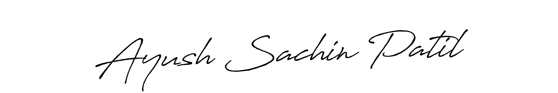 Ayush Sachin Patil stylish signature style. Best Handwritten Sign (Antro_Vectra_Bolder) for my name. Handwritten Signature Collection Ideas for my name Ayush Sachin Patil. Ayush Sachin Patil signature style 7 images and pictures png