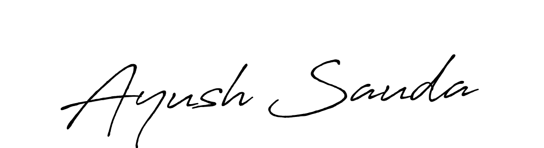 Create a beautiful signature design for name Ayush Sauda. With this signature (Antro_Vectra_Bolder) fonts, you can make a handwritten signature for free. Ayush Sauda signature style 7 images and pictures png