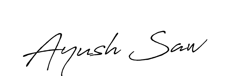 Also we have Ayush Saw name is the best signature style. Create professional handwritten signature collection using Antro_Vectra_Bolder autograph style. Ayush Saw signature style 7 images and pictures png