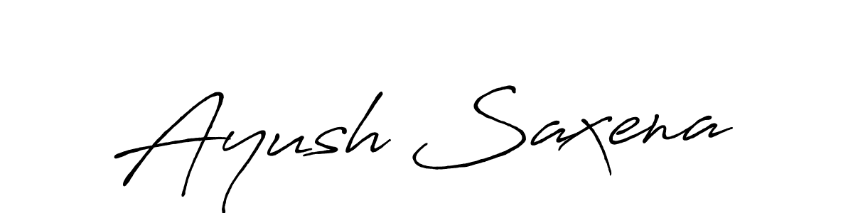 Ayush Saxena stylish signature style. Best Handwritten Sign (Antro_Vectra_Bolder) for my name. Handwritten Signature Collection Ideas for my name Ayush Saxena. Ayush Saxena signature style 7 images and pictures png