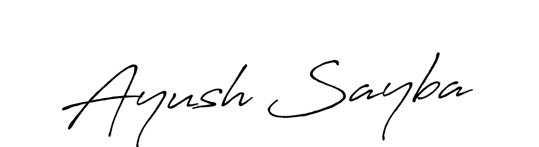 Ayush Sayba stylish signature style. Best Handwritten Sign (Antro_Vectra_Bolder) for my name. Handwritten Signature Collection Ideas for my name Ayush Sayba. Ayush Sayba signature style 7 images and pictures png