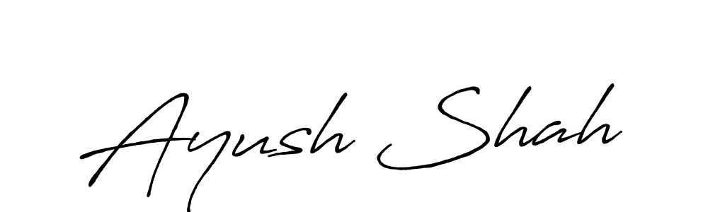The best way (Antro_Vectra_Bolder) to make a short signature is to pick only two or three words in your name. The name Ayush Shah include a total of six letters. For converting this name. Ayush Shah signature style 7 images and pictures png