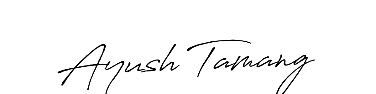 Create a beautiful signature design for name Ayush Tamang. With this signature (Antro_Vectra_Bolder) fonts, you can make a handwritten signature for free. Ayush Tamang signature style 7 images and pictures png