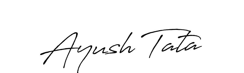 Also You can easily find your signature by using the search form. We will create Ayush Tata name handwritten signature images for you free of cost using Antro_Vectra_Bolder sign style. Ayush Tata signature style 7 images and pictures png