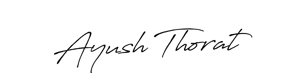 Use a signature maker to create a handwritten signature online. With this signature software, you can design (Antro_Vectra_Bolder) your own signature for name Ayush Thorat. Ayush Thorat signature style 7 images and pictures png