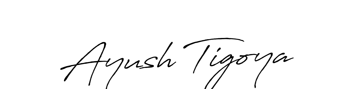 You should practise on your own different ways (Antro_Vectra_Bolder) to write your name (Ayush Tigoya) in signature. don't let someone else do it for you. Ayush Tigoya signature style 7 images and pictures png