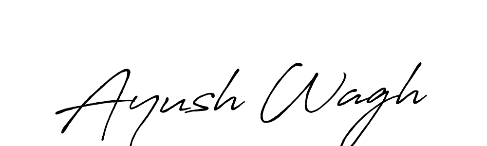 Make a beautiful signature design for name Ayush Wagh. With this signature (Antro_Vectra_Bolder) style, you can create a handwritten signature for free. Ayush Wagh signature style 7 images and pictures png