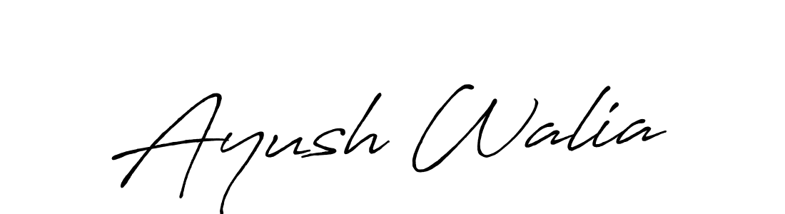 Create a beautiful signature design for name Ayush Walia. With this signature (Antro_Vectra_Bolder) fonts, you can make a handwritten signature for free. Ayush Walia signature style 7 images and pictures png