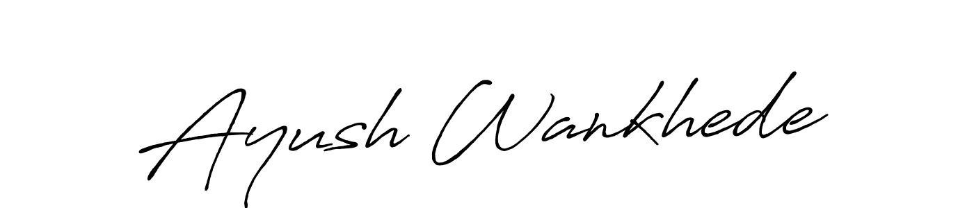 Make a beautiful signature design for name Ayush Wankhede. Use this online signature maker to create a handwritten signature for free. Ayush Wankhede signature style 7 images and pictures png
