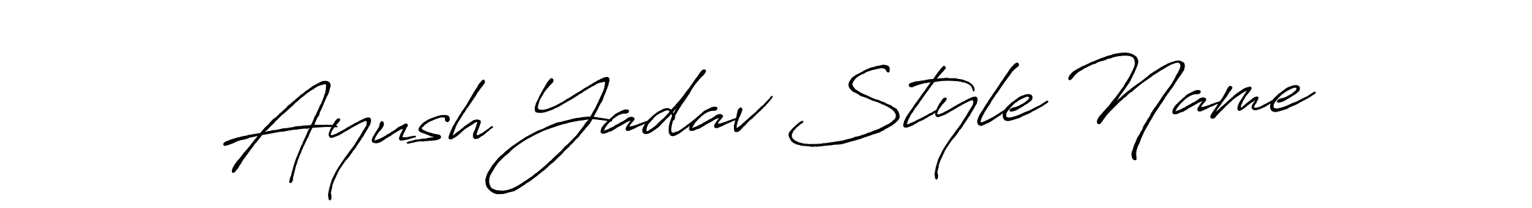 Design your own signature with our free online signature maker. With this signature software, you can create a handwritten (Antro_Vectra_Bolder) signature for name Ayush Yadav Style Name. Ayush Yadav Style Name signature style 7 images and pictures png