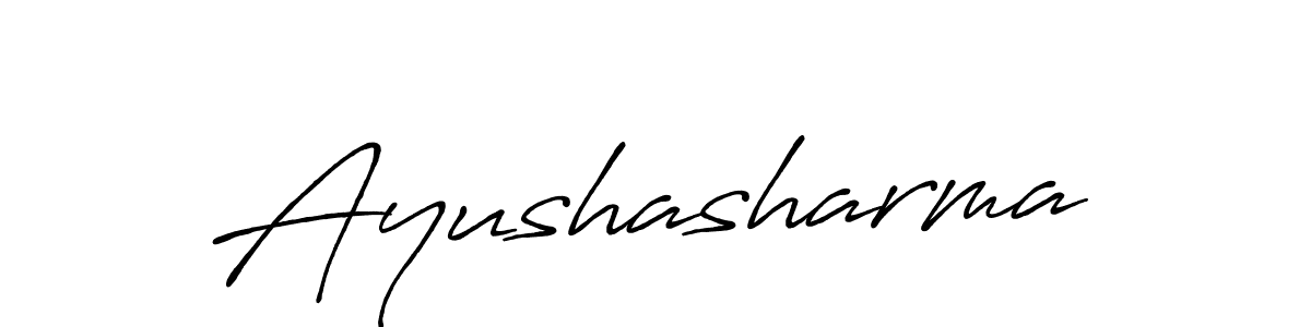 Ayushasharma stylish signature style. Best Handwritten Sign (Antro_Vectra_Bolder) for my name. Handwritten Signature Collection Ideas for my name Ayushasharma. Ayushasharma signature style 7 images and pictures png