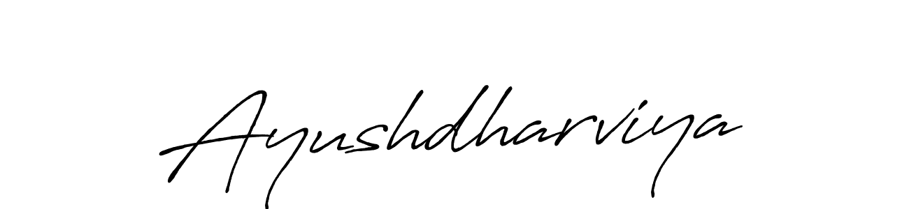 Make a beautiful signature design for name Ayushdharviya. With this signature (Antro_Vectra_Bolder) style, you can create a handwritten signature for free. Ayushdharviya signature style 7 images and pictures png