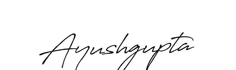 Make a beautiful signature design for name Ayushgupta. With this signature (Antro_Vectra_Bolder) style, you can create a handwritten signature for free. Ayushgupta signature style 7 images and pictures png