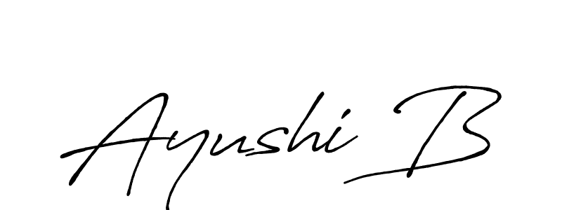 Antro_Vectra_Bolder is a professional signature style that is perfect for those who want to add a touch of class to their signature. It is also a great choice for those who want to make their signature more unique. Get Ayushi B name to fancy signature for free. Ayushi B signature style 7 images and pictures png