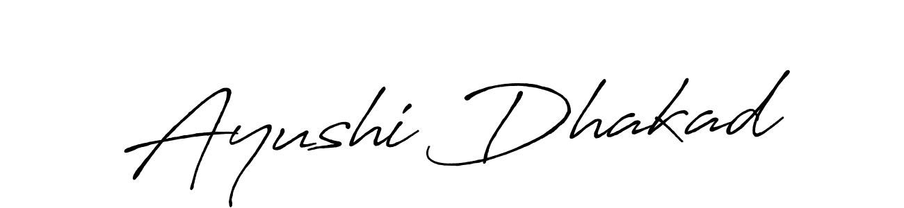 Antro_Vectra_Bolder is a professional signature style that is perfect for those who want to add a touch of class to their signature. It is also a great choice for those who want to make their signature more unique. Get Ayushi Dhakad name to fancy signature for free. Ayushi Dhakad signature style 7 images and pictures png