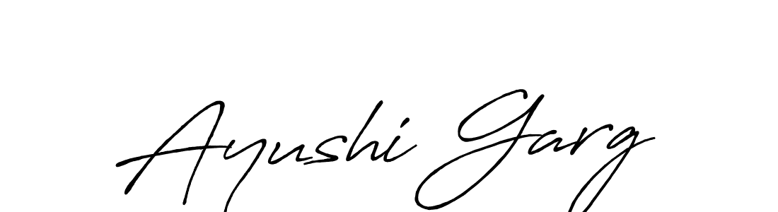 The best way (Antro_Vectra_Bolder) to make a short signature is to pick only two or three words in your name. The name Ayushi Garg include a total of six letters. For converting this name. Ayushi Garg signature style 7 images and pictures png