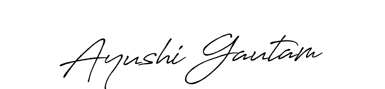 It looks lik you need a new signature style for name Ayushi Gautam. Design unique handwritten (Antro_Vectra_Bolder) signature with our free signature maker in just a few clicks. Ayushi Gautam signature style 7 images and pictures png