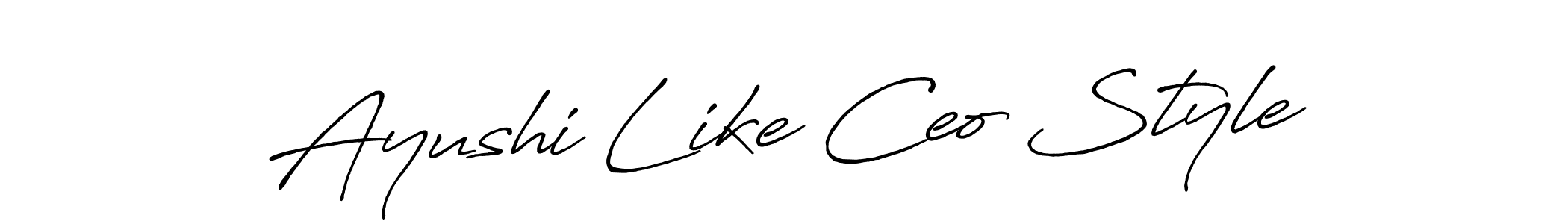Antro_Vectra_Bolder is a professional signature style that is perfect for those who want to add a touch of class to their signature. It is also a great choice for those who want to make their signature more unique. Get Ayushi Like Ceo Style name to fancy signature for free. Ayushi Like Ceo Style signature style 7 images and pictures png