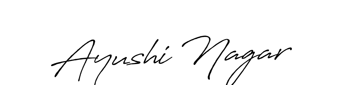 if you are searching for the best signature style for your name Ayushi Nagar. so please give up your signature search. here we have designed multiple signature styles  using Antro_Vectra_Bolder. Ayushi Nagar signature style 7 images and pictures png