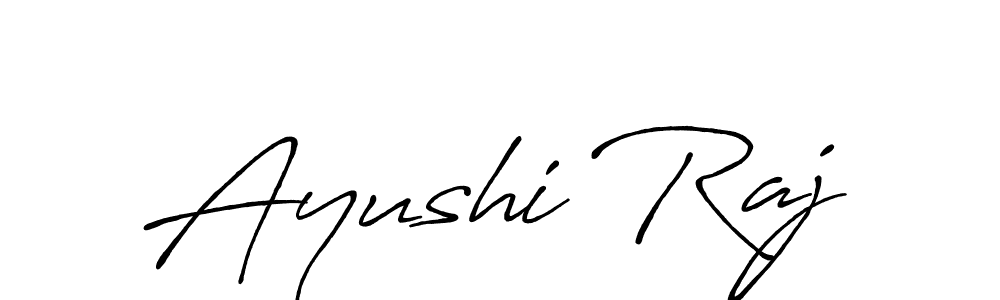 Create a beautiful signature design for name Ayushi Raj. With this signature (Antro_Vectra_Bolder) fonts, you can make a handwritten signature for free. Ayushi Raj signature style 7 images and pictures png