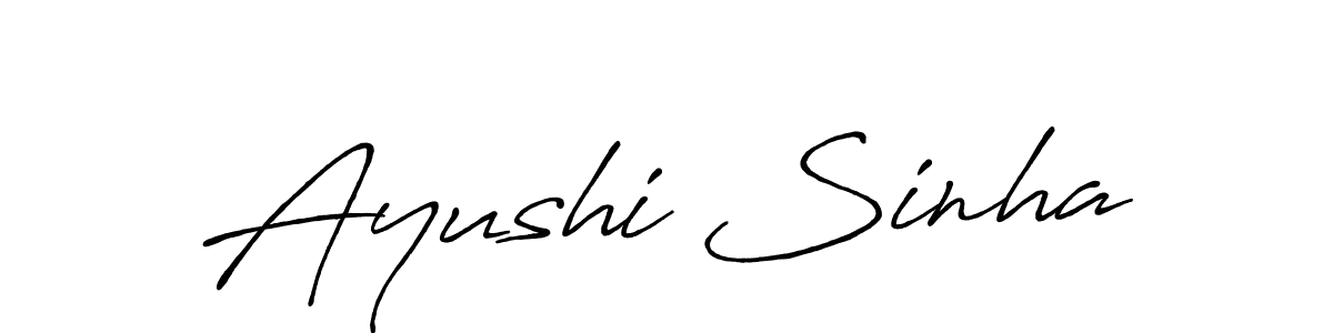 How to make Ayushi Sinha signature? Antro_Vectra_Bolder is a professional autograph style. Create handwritten signature for Ayushi Sinha name. Ayushi Sinha signature style 7 images and pictures png