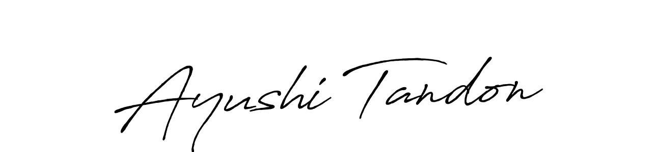 Design your own signature with our free online signature maker. With this signature software, you can create a handwritten (Antro_Vectra_Bolder) signature for name Ayushi Tandon. Ayushi Tandon signature style 7 images and pictures png