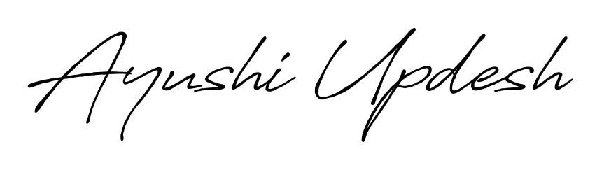 Generate high-definition signature styles for Ayushi Updesh. The Antro_Vectra_Bolder typeface ensures crisp legibility and sophisticated design. Ayushi Updesh signature style 7 images and pictures png