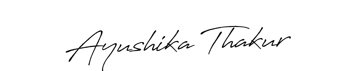 Create a beautiful signature design for name Ayushika Thakur. With this signature (Antro_Vectra_Bolder) fonts, you can make a handwritten signature for free. Ayushika Thakur signature style 7 images and pictures png